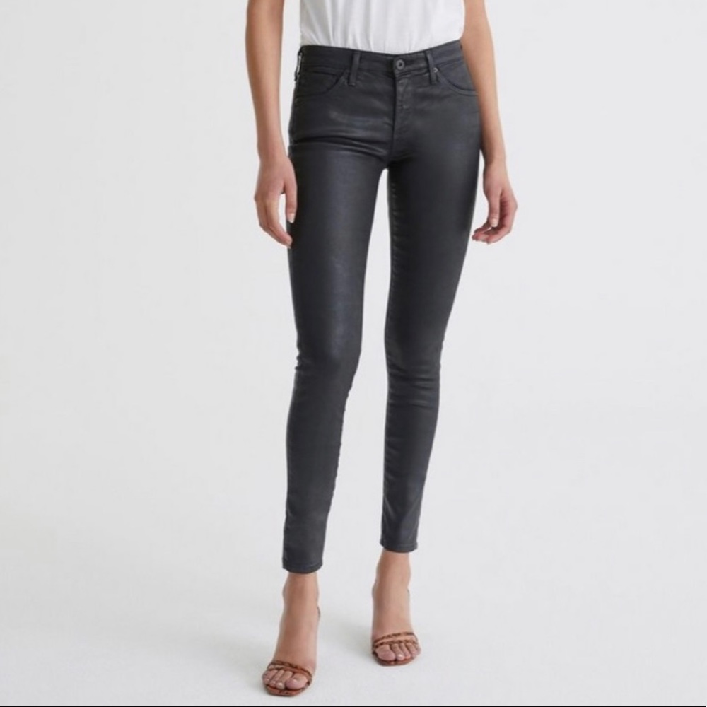 AG Super Skinny Legging Ankle in Leatherette 25R